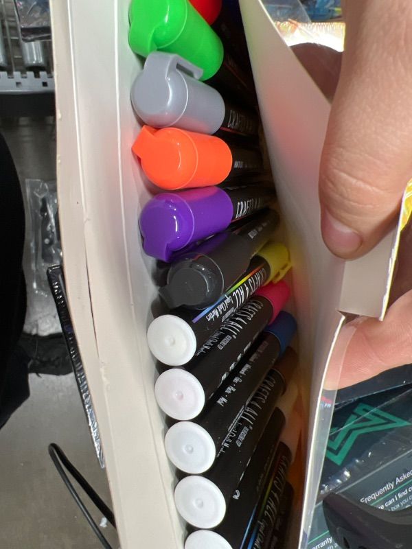 Photo 1 of Crafts 4 All Liquid Chalk Markers For Blackboard Signs, Bistro Menu, Car Window Glass - Dry Erase, Washable - 13 Colored Chalk Pens w/Reversible Tips & Tweezers - Bonus White Chalkboard Marker!
