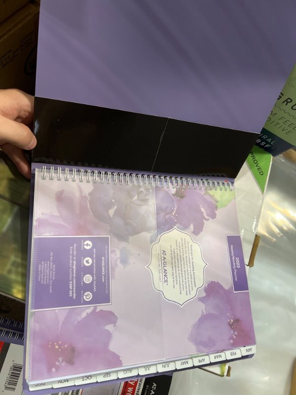 Photo 2 of AT-A-GLANCE 2023 Weekly & Monthly Planner, 8-1/2" x 11", Large, Beautiful Day, Lavender (938P-905) Beautiful Day 2023 Old Edition