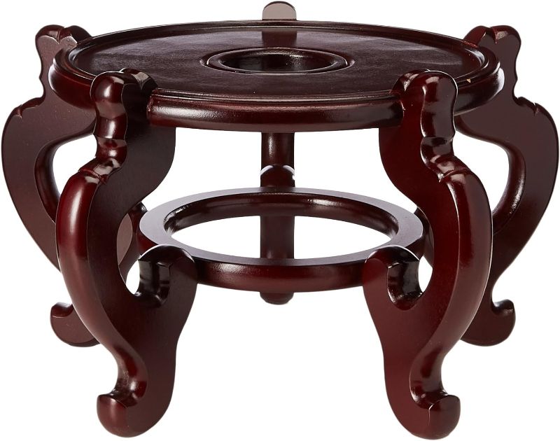 Photo 1 of ***DAMAGED - SEE NOTES***
Oriental Furniture Rosewood Fishbowl Stand - Size 12.5 in. Base Diameter