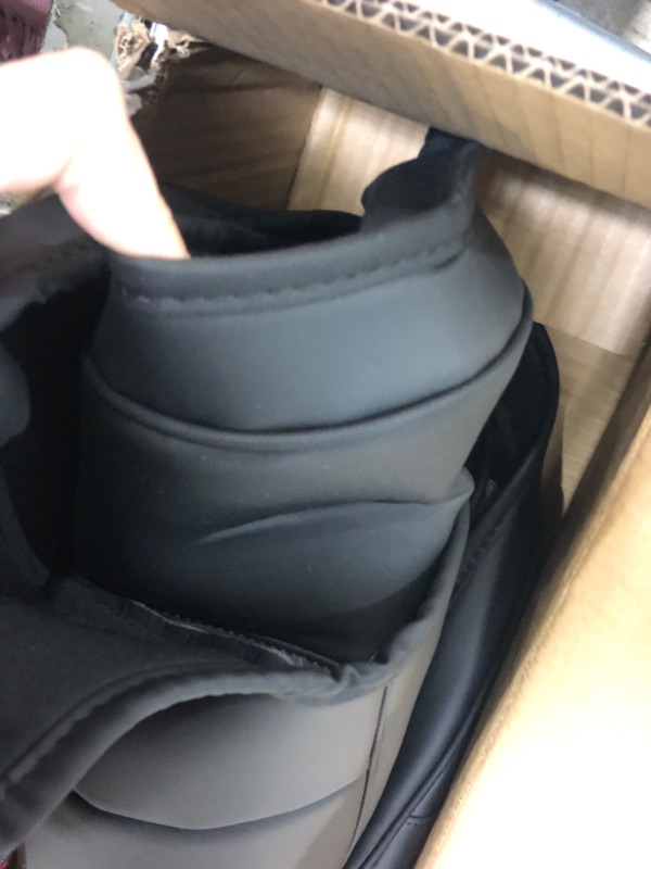 Photo 3 of BASENOR Tesla Model 3 Model Y Model S Model X Leather Seat Back Kick Protectors Kick Mats Black Set of 2