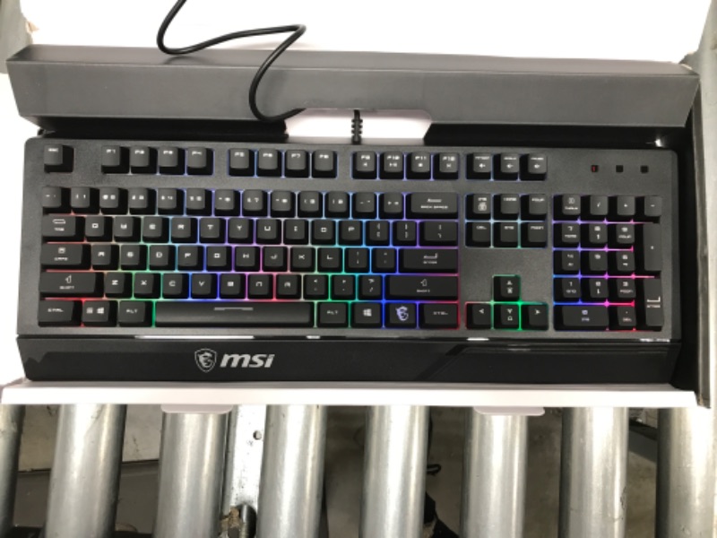 Photo 3 of MSI Gaming Backlit RGB Dedicated Hotkeys Anti-Ghosting Water Resistant Gaming Keyboard (Vigor GK20 US)