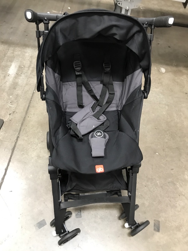 Photo 5 of  2 Pack gb Pockit+ All-Terrain, Ultra Compact Lightweight Travel Stroller with Canopy and Reclining Seat in Velvet Black Velvet Black Pockit+ All Terrain