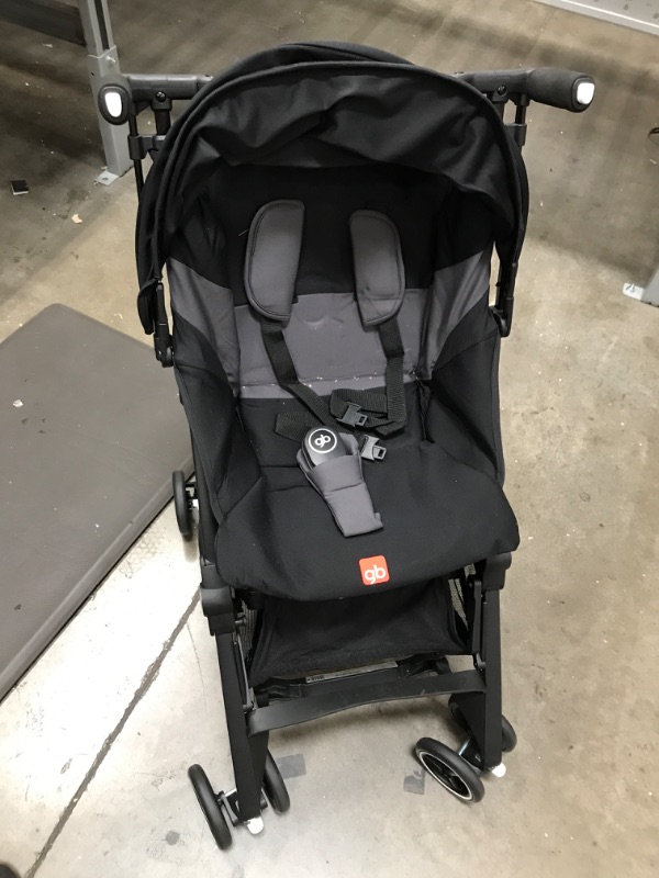 Photo 3 of  2 Pack gb Pockit+ All-Terrain, Ultra Compact Lightweight Travel Stroller with Canopy and Reclining Seat in Velvet Black Velvet Black Pockit+ All Terrain