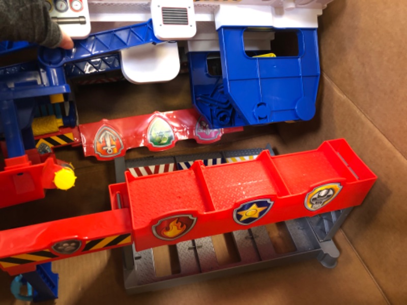 Photo 5 of Paw Patrol Big Truck Pups, Truck Stop HQ, 3ft. Wide Transforming Playset, Action Figures, Toy Cars, Lights and Sounds, Kids Toys for Ages 3 and up