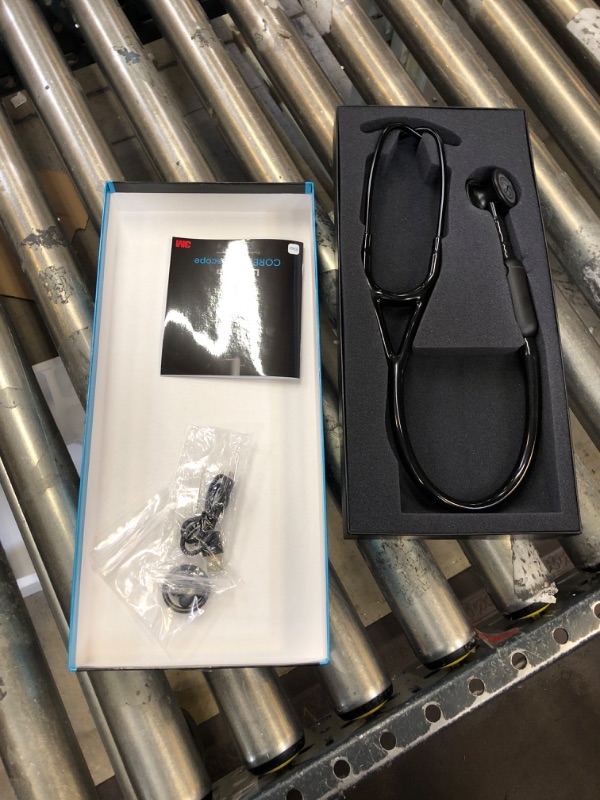 Photo 2 of 3M™ Littmann® CORE Digital Stethoscope, Black Chestpiece, Tube, Stem and Headset, 27 inch, 8480
