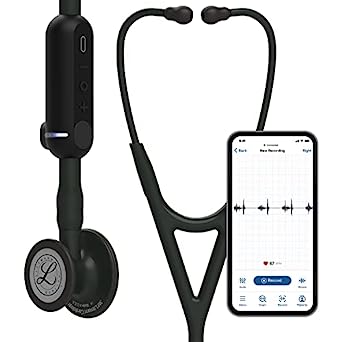 Photo 1 of 3M™ Littmann® CORE Digital Stethoscope, Black Chestpiece, Tube, Stem and Headset, 27 inch, 8480
