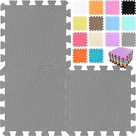 Photo 1 of EVA Rubber 18 Tiles Interlocking Puzzle Foam Floor Mats