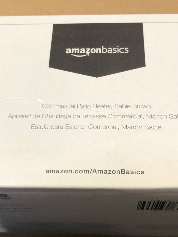 Photo 2 of AmazonBasics Commercial Outdoor Patio Heater, Sable Brown
FACTORY SEALED