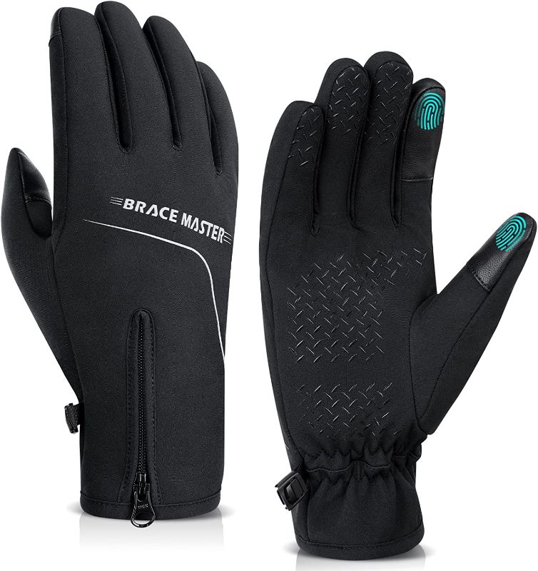 Photo 1 of Brace Master Winter Gloves for Men & Women, Cold Weather Warm Gloves with Touchscreen, Freezer Work Gloves for Running Cycling, Hiking, Working, Driving
SIZE M 