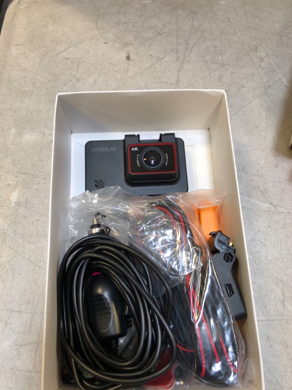 Photo 1 of Kingslim 4K Dual Dash Cam with Built-in WiFi GPS, Front 4K/2.5K Rear 1080P Dual Dash Camera for Cars , 3 IPS Touchscreen 170 (UNABLE TO TEST)