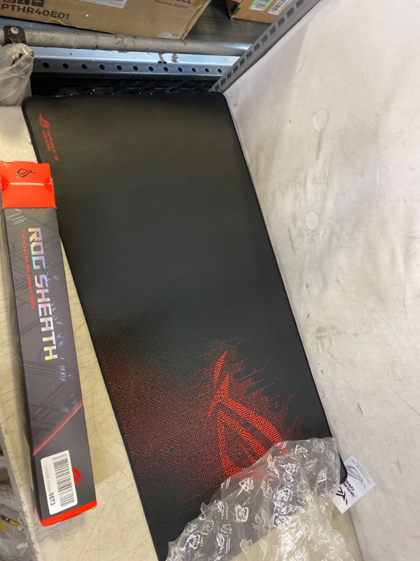 Photo 2 of ASUS ROG Sheath Extended Gaming Mouse Pad - Ultra-Smooth Surface for Pixel-Precise Mouse Control | Durable Anti-Fray Stitching | Non-Slip Rubber Base | Light & Portable