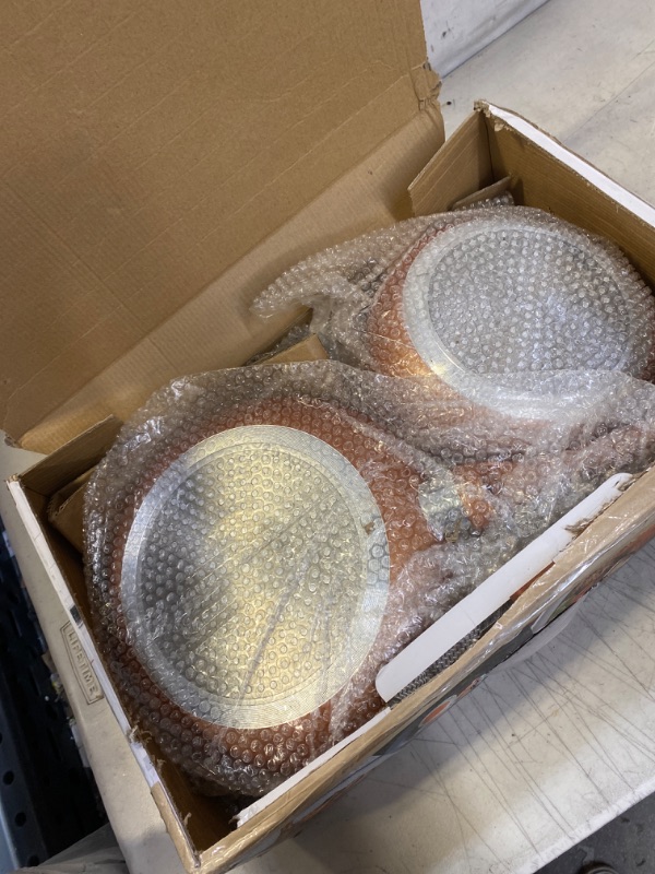 Photo 1 of Pots and Pans Set Copper, Pre-Installed Nonstick Cookware Set with Ceramic Coating, 11 Piece Cookware with Kitchen Utensils, Gas/Induction Compatible, 100% PFOA Free