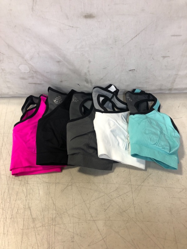 Photo 1 of 5 PACK WOMANS SPORTS BRA WORKOUT BRA SIZE 2XL 