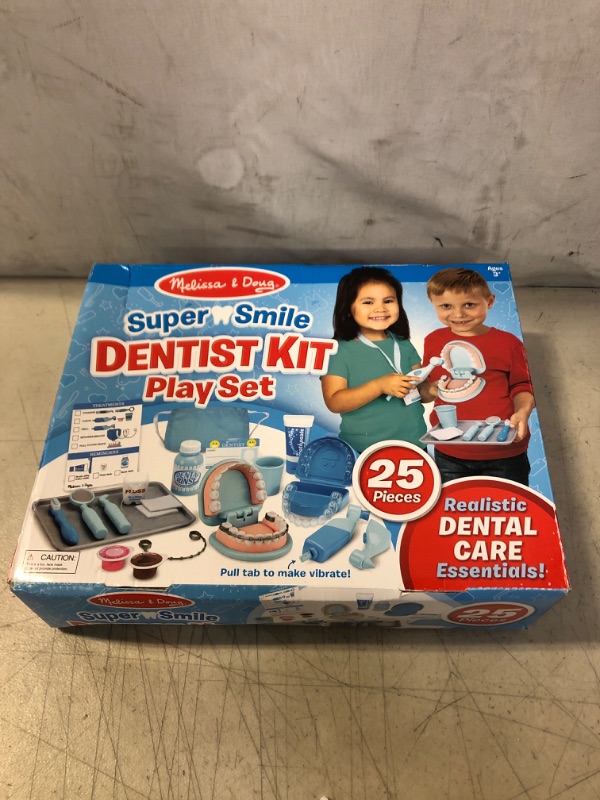 Photo 3 of Melissa & Doug Super Smile Dentist Kit With Pretend Play Set of Teeth And Dental Accessories (25 Toy Pieces