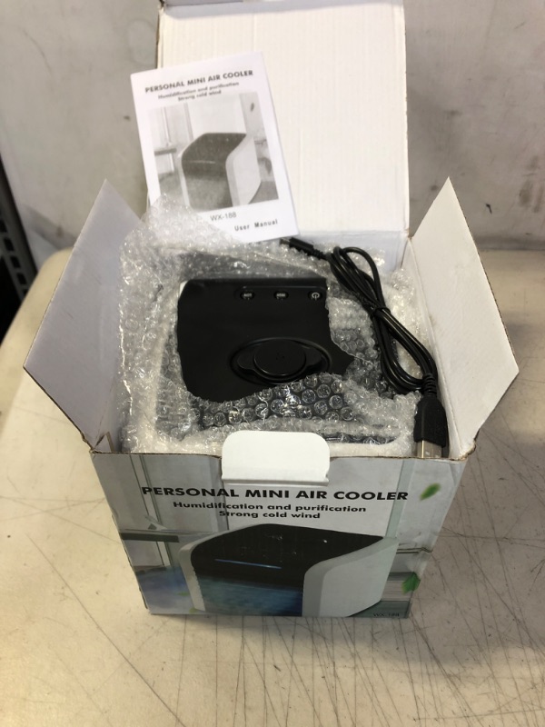 Photo 1 of SINBEE Portable Air Conditioner, Personal Air Cooler with 2-Speeds, Small Evaporative Cooler with LED Lights, Quiet Mini Air Conditioner Fan