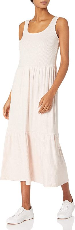 Photo 1 of Amazon Essentials Women's One Size Cozy Knit Rib Sleeveless Tiered Maxi Dress SIZE M,
