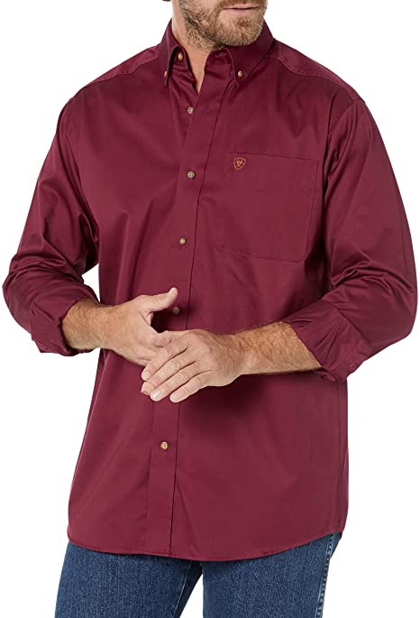 Photo 1 of Ariat Solid Twill Classic Fit Shirt - Men's Long Sleeve Western Button-Down SIZE L 
