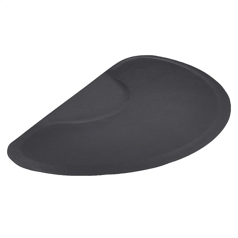 Photo 2 of Amazon Basics 3 ft. x 5 ft. Salon & Barber Shop Chair Anti-Fatigue Floor Mat - Black Semi Circle - 1/2 in. Thick
