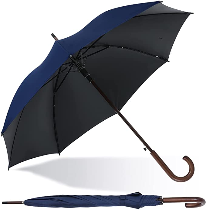 Photo 1 of ABCCANOPY 48 Inch Wooden J Handle Umbrella?Oversize Auto Open Stick Umbrella?