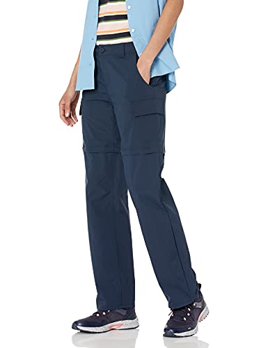 Photo 1 of Amazon Essentials Women's Stretch Woven Convertible Zip-Off Outdoor Hiking Pants, Navy, 8