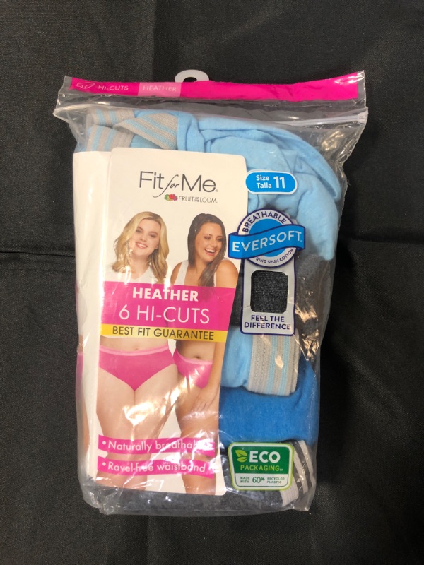 Photo 1 of Fruit Of The Loom Women's Fit for Me Plus Size Underwear Hi Cut Hi Cut - Cotton - Assorted SIZE 11