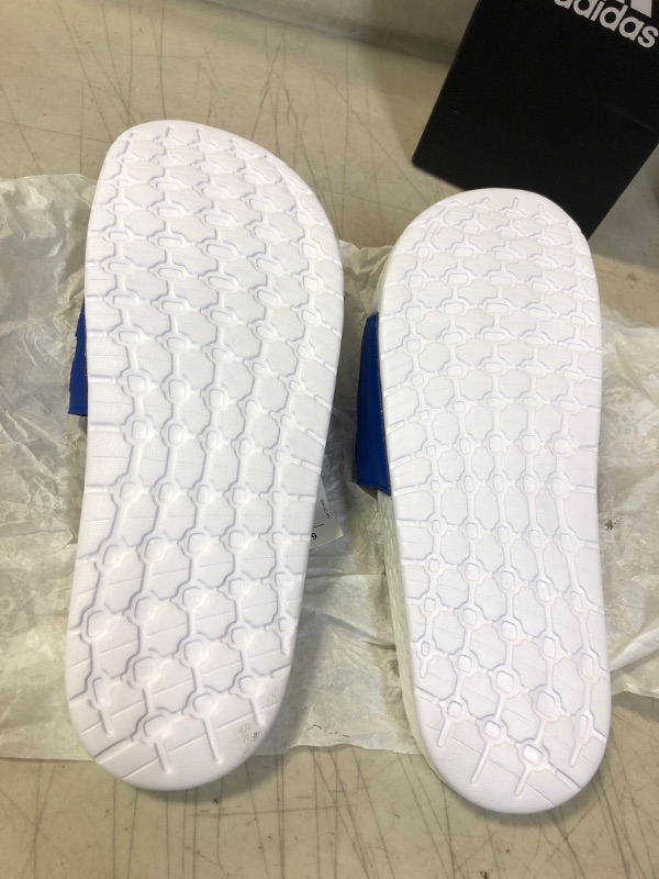 Photo 3 of adidas Unisex-Adult Adilette Boost Slides Sandal 10 Women/9 Men Team Royal Blue/White/White