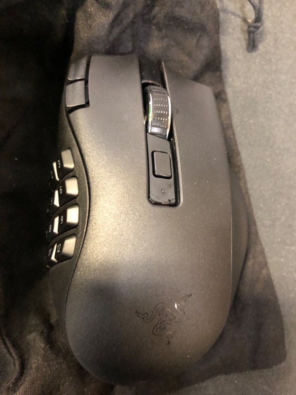 Photo 3 of Razer Naga V2 HyperSpeed Wireless MMO Gaming Mouse: 19 Programmable Buttons - HyperScroll Technology - Focus Pro 30K Optical Sensor - Mechanical Mouse Switches 