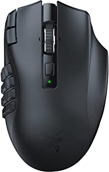 Photo 1 of Razer Naga V2 HyperSpeed Wireless MMO Gaming Mouse: 19 Programmable Buttons - HyperScroll Technology - Focus Pro 30K Optical Sensor - Mechanical Mouse Switches 