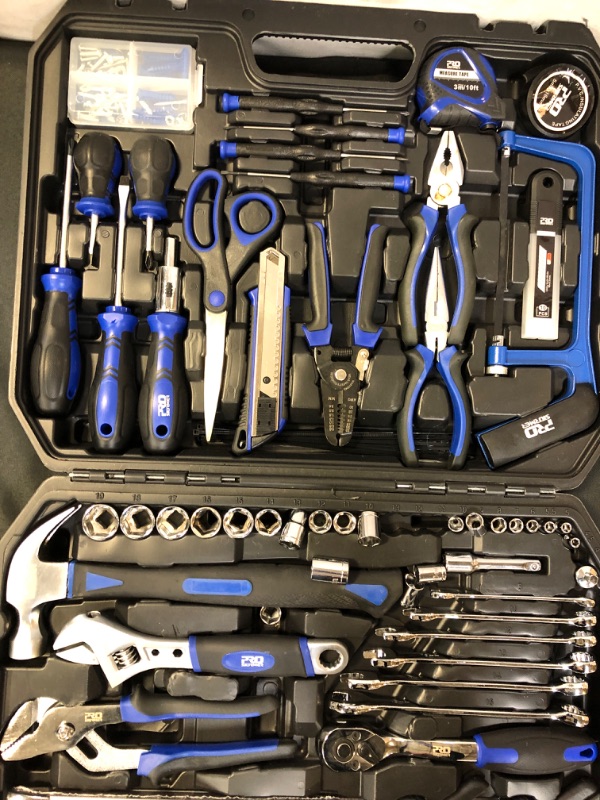 Photo 3 of 210-Piece Household Tool Kit, Prostormer General Home/Auto Repair Tool Set with Hammer, Pliers, Screwdriver Set, Wrench Socket Kit and Toolbox Storage Case - Perfect for Homeowner, Diyer, Handyman