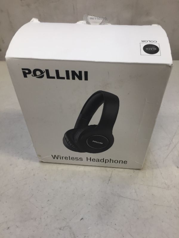 Photo 6 of pollini Bluetooth Headphones Wireless, 40H Playtime Foldable Over Ear Headphones with Microphone, Deep Bass Stereo Headset with Soft Memory-Protein Earmuffs for iPhone/Android Cell Phone/PC (Black)