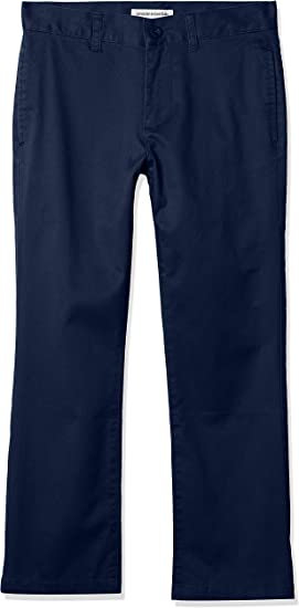 Photo 1 of Amazon Essentials Boys and Toddlers' Uniform Straight-Fit Flat-Front Chino Khaki Pants - SIZE 12 -I TEM IS DIRTY -