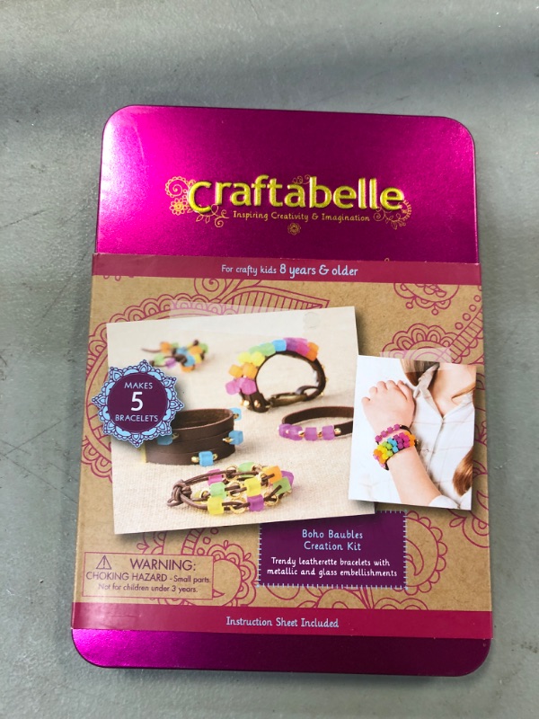 Photo 2 of Craftabelle – Boho Baubles Creation Kit – Bracelet Making Kit – 101pc Jewelry Set with Beads – DIY Jewelry Kits for Kids Aged 8 Years +