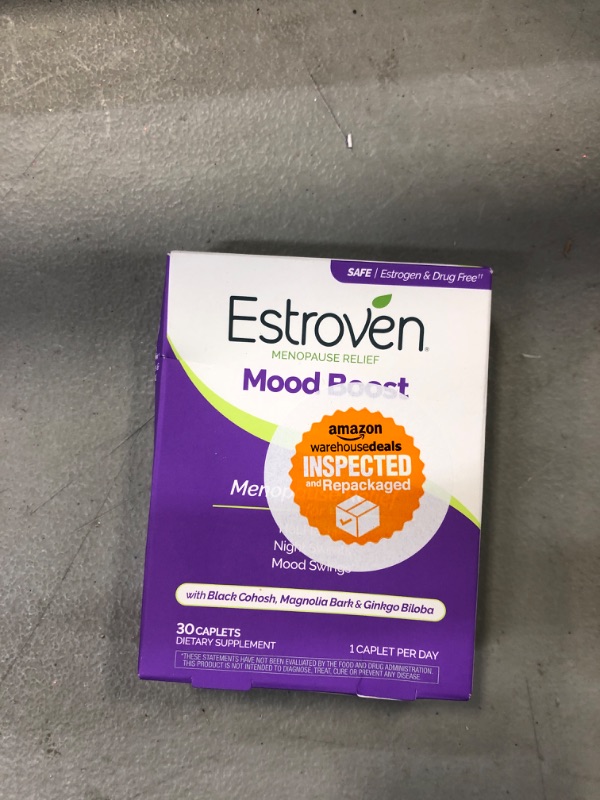 Photo 2 of Estroven Mood Boost for Menopause Relief, Helps Reduce Hot Flashes & Night Sweats, Helps Manage Mood Swings, 30 Count----exp date 12-2023