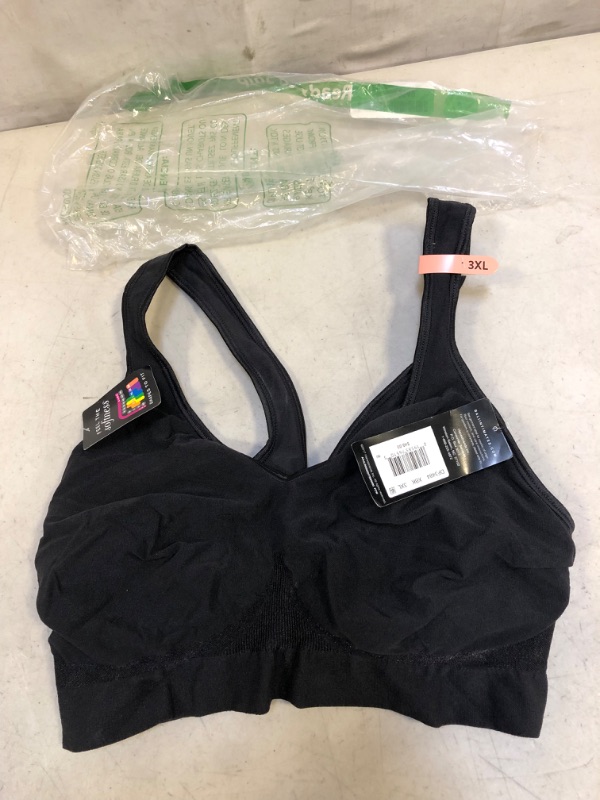 Photo 2 of Bali Women's Comfort Revolution Full-Coverage Wireless Bra, Wirefree T-Shirt Bra, DF3484 3X-Large Black