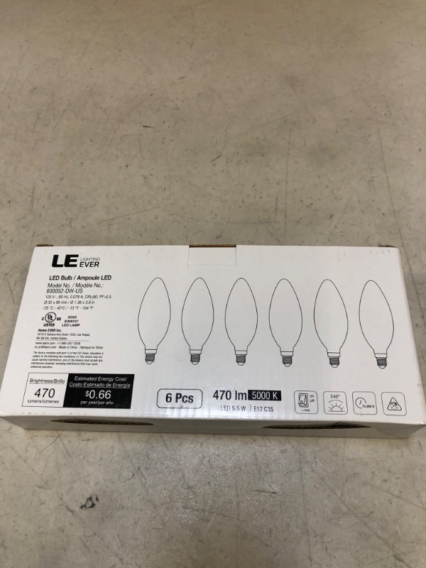 Photo 1 of 6PCS LIGHTING EVER LE LED BULB / AMPOULE LED 470 LM 5000K