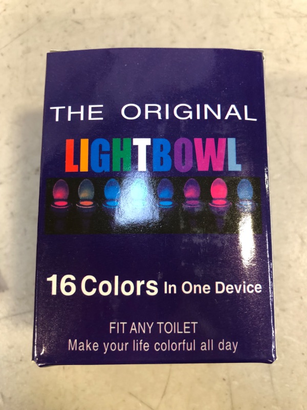 Photo 1 of 6 COUNT OF TOILET LIGHTBOWL The Original Toilet Night Light Gadget, Fun Bathroom Lighting Add on Toilet Bowl Seat, Motion Sensor Activated LED 9 Color Modes - Weird Novelty Funny Birthday Gag Gifts for Men, Dad, Kids & Toddlers