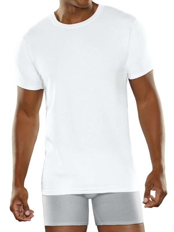 Photo 1 of Fruit of the Loom Men S Breathable Cooling Cotton Crew Undershirts 3 Pack Sizes XL
