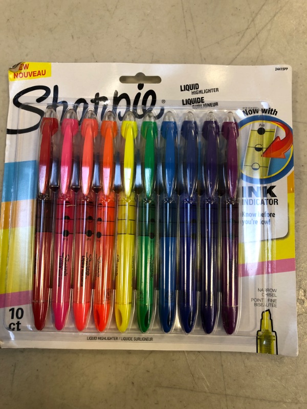 Photo 2 of Sharpie Liquid Highlighter, Chisel Tip Highlighters, Assorted Colors, 10 Count 10ct Assorted