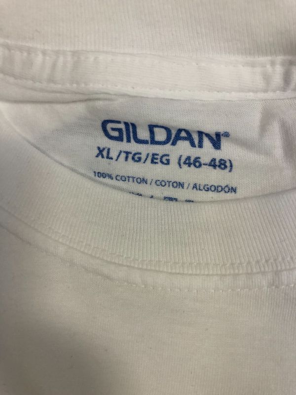 Photo 4 of Gildan Adult Cotton Short Sleeve White Crew T-Shirt - XL - 6 PACK -