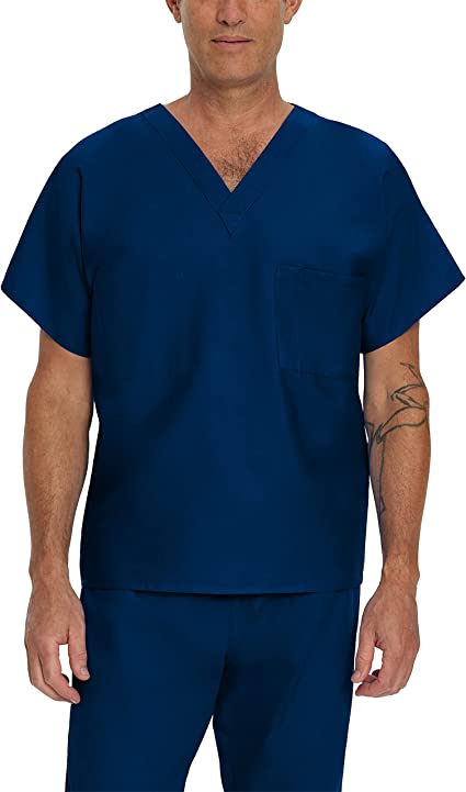 Photo 1 of Landau Essentials Unisex Relaxed Fit 1-Pocket V-Neck Scrub Top 7502 - T2X -