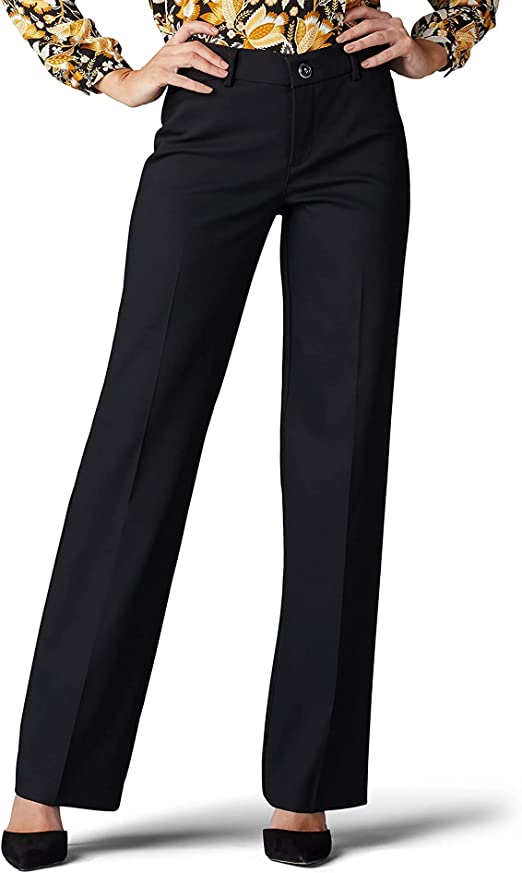 Photo 1 of Lee Women's Flex Motion Regular Fit Trouser Pant - SIZE 10 MEDIUM - ITEM IS DIRTY - MOST LIKELY IT WAS TRIED ON BUT LOOKS NEW -