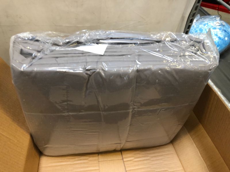 Photo 3 of Amazon Basics All-Season Cotton Weighted Blanket - 12-Pound, 60" x 80" (Full/Queen), Dark Gray