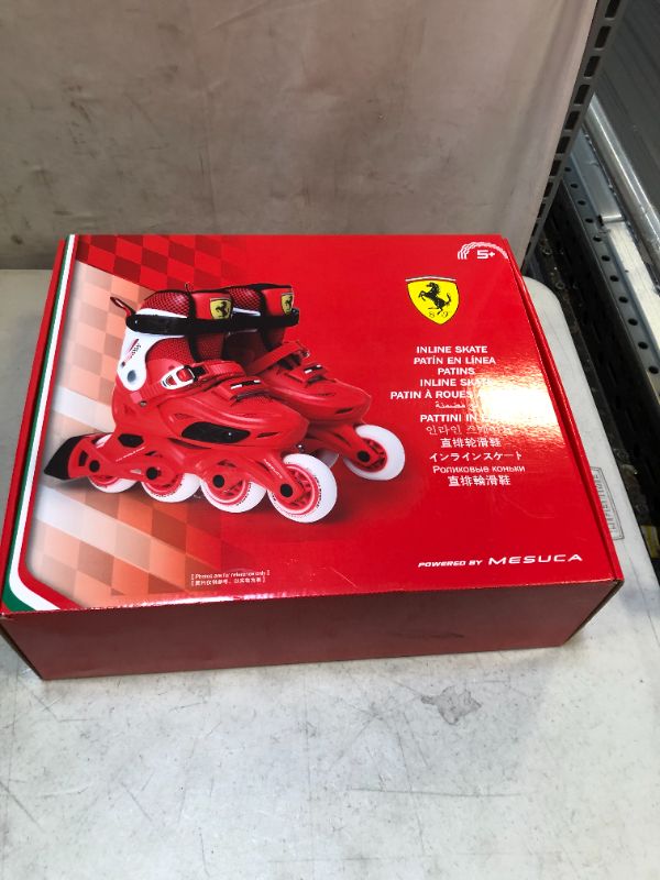 Photo 6 of Ferrari Adjustable Inline Beginner Roller Skates, Fun Roller Blades for Kids - SIZE 11J-13J -