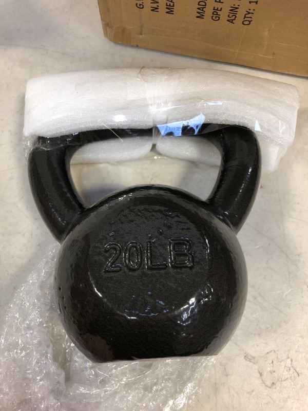 Photo 3 of AmazonBasics Cast Iron Kettlebell, 20 lb