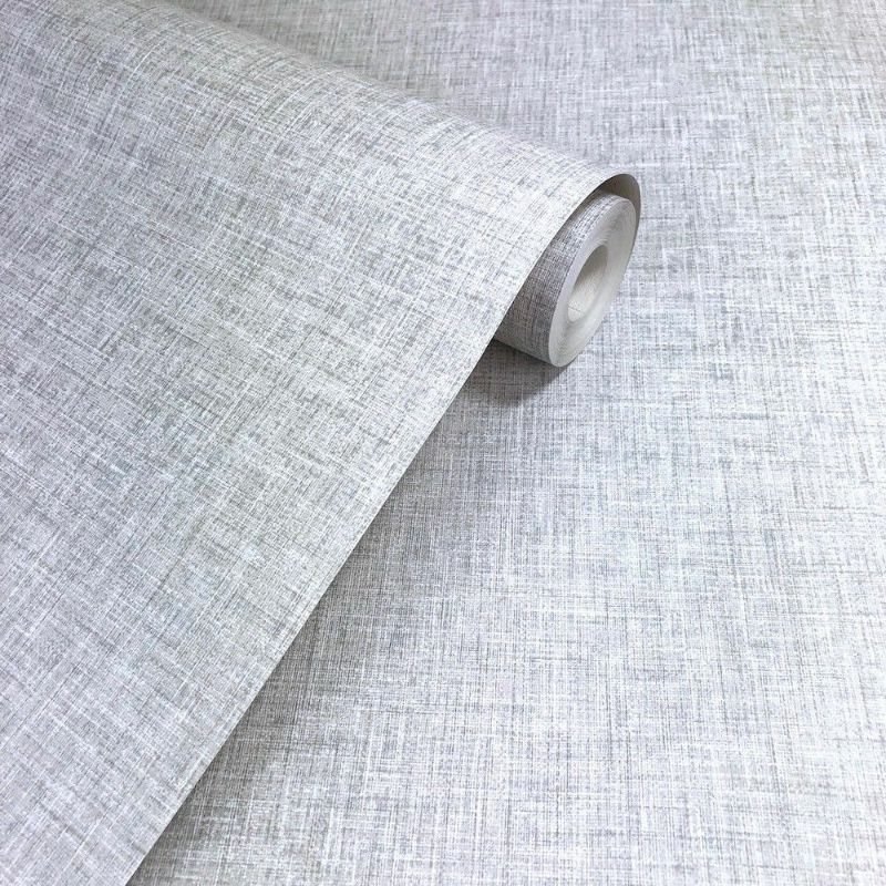 Photo 1 of 676006 Linen Textures Wallpaper, Light Grey
