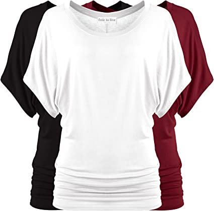 Photo 1 of Free to Live 3 Pack Short Sleeve Casual Women's Dolman Tops (unknown size)
