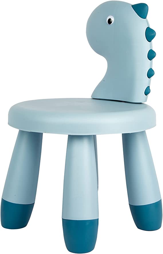 Photo 1 of 2 PACK Qualisen Plastic Kids Chair, Dinosaur Toddler's Activity Chairs,Durable, Waterproof & Easy Cleaning, for Boys Girls Aged 2+ (Blue Dinosaur)
