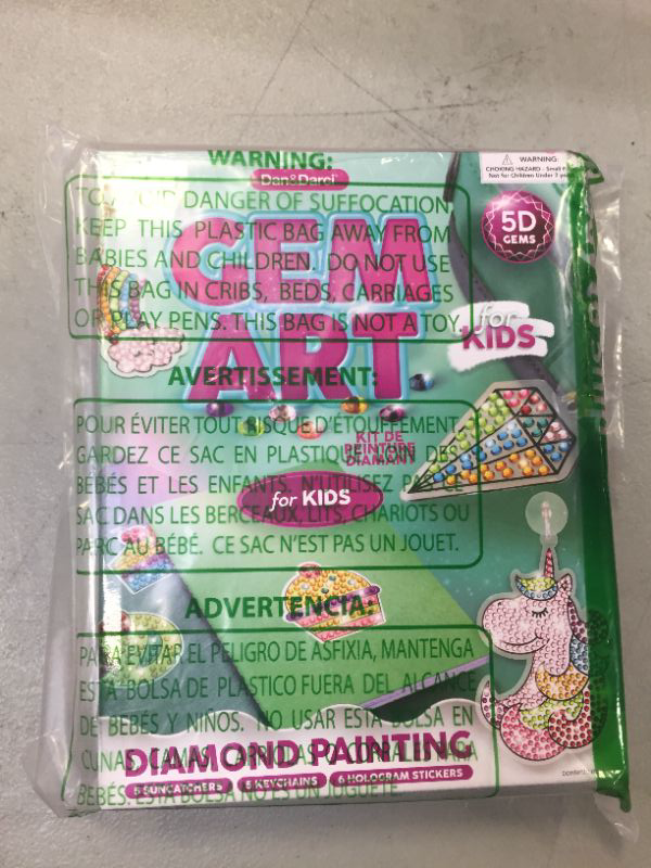 Photo 3 of Gem Art, Kids Diamond Painting Kit - Big 5D Gems - Arts and Crafts for Kids, Girls and Boys Ages 6-12 - Gem Painting Kits - Best Tween Gift Ideas for Girls Crafts Age 4, 5, 6, 7, 8, 9, 10-12, 6-8