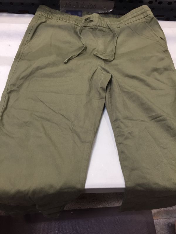 Photo 2 of GAP Womens Easy Straight Pull-on Pants, Army Jacket Green, Medium US