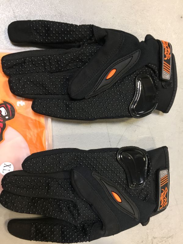 Photo 4 of COFIT Motorcycle Gloves Breathable, Touchscreen Motorbike Gloves Anti-slip with Good Grip Hard Knuckles Protection for Men Women Motocross, BMX ATV MTB Cycling, Road Racing - Orange XL